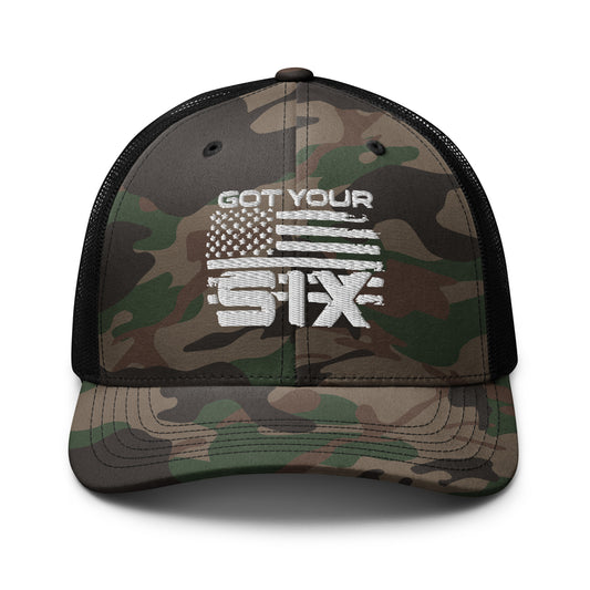 Got Your Six Camouflage Trucker Hat
