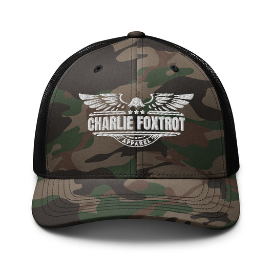 Charlie Foxtrot Camoflage Trucker Hat