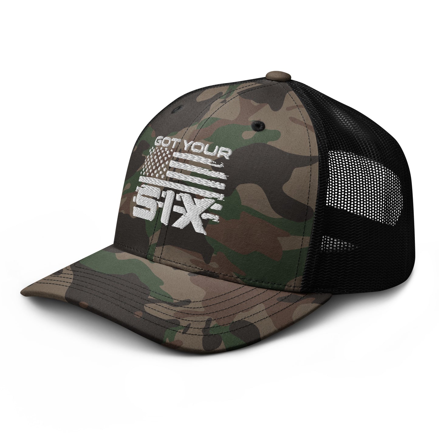 Got Your Six Camouflage Trucker Hat