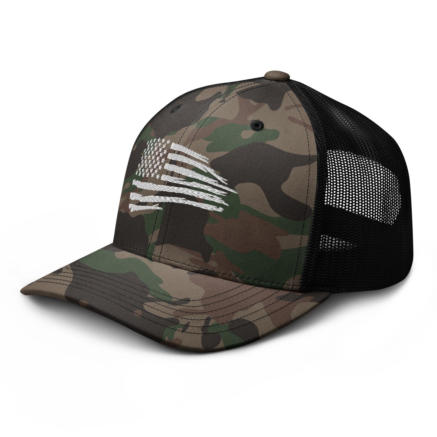 American Flag Camouflage Trucker Hat