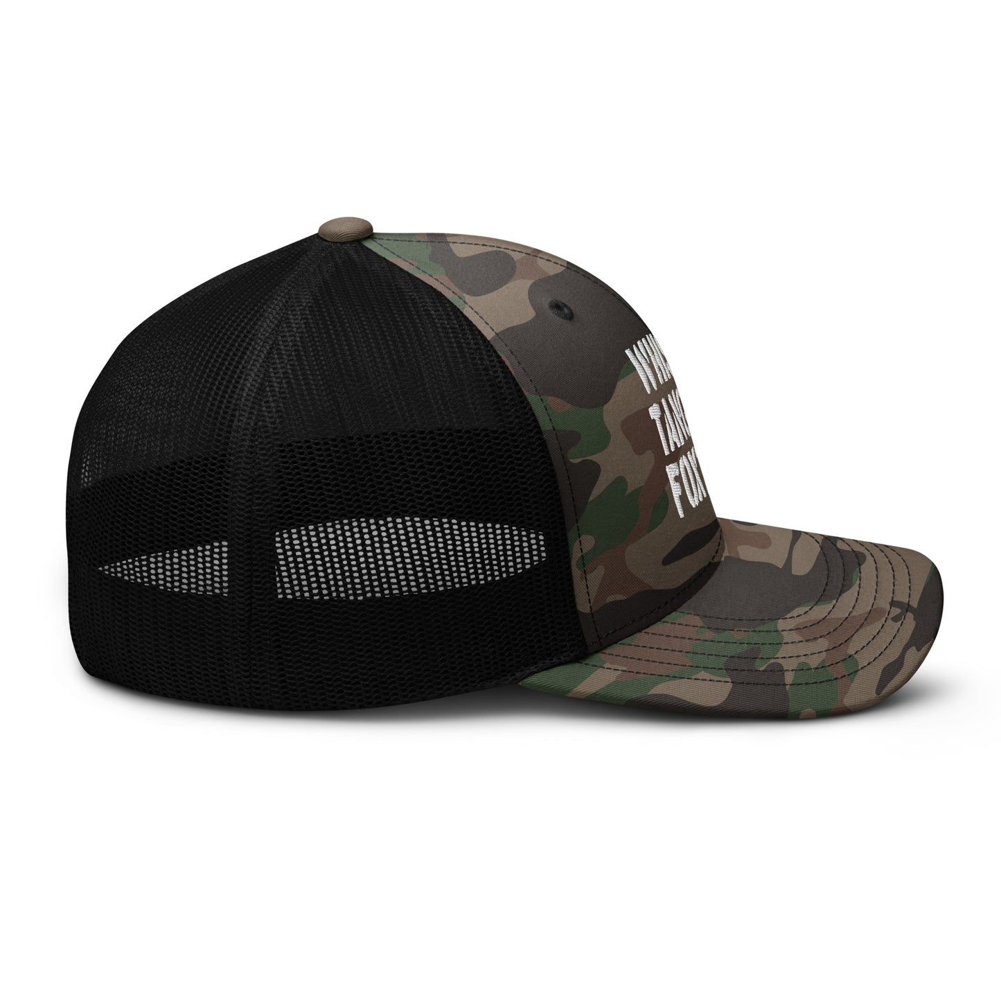 Whiskey Tango Foxtrot Camouflage trucker hat