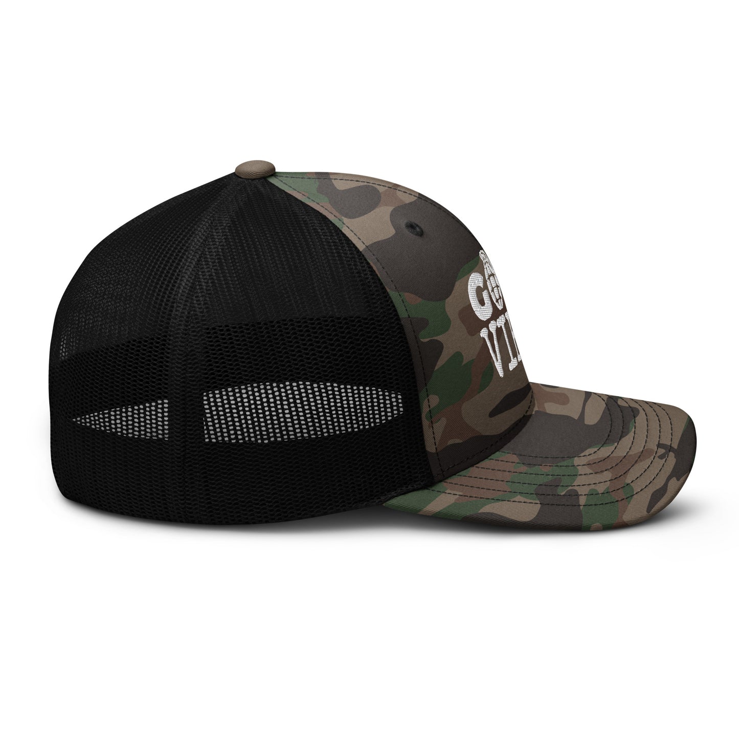 Good Vibes Camouflage Trucker Hat