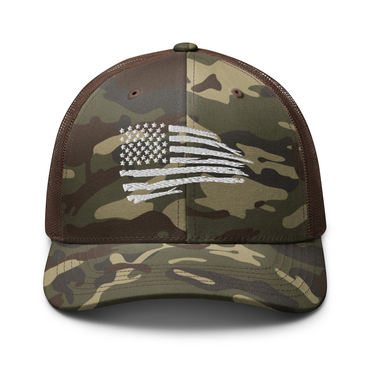 American Flag Camouflage Trucker Hat