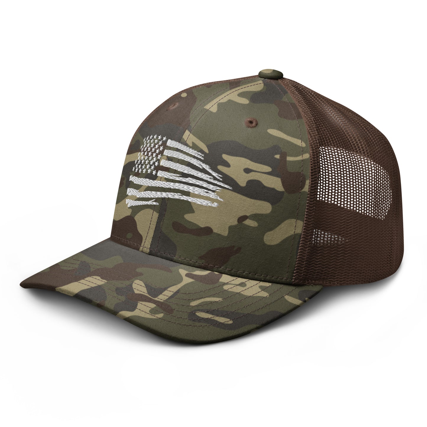 American Flag Camouflage Trucker Hat