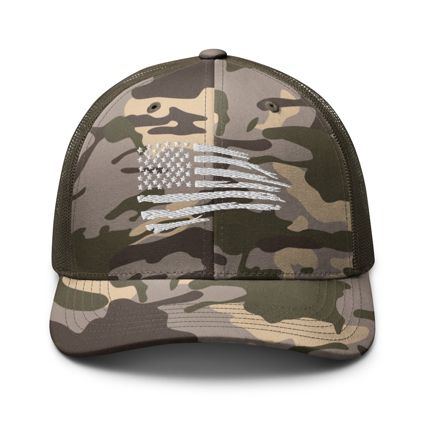 American Flag Camouflage Trucker Hat