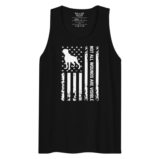 Not All Wounds Are Visible Service Dog Boxer Unisex Tank Top