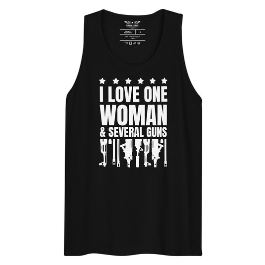 I Love One Woman And Several Guns Unisex Tank Top
