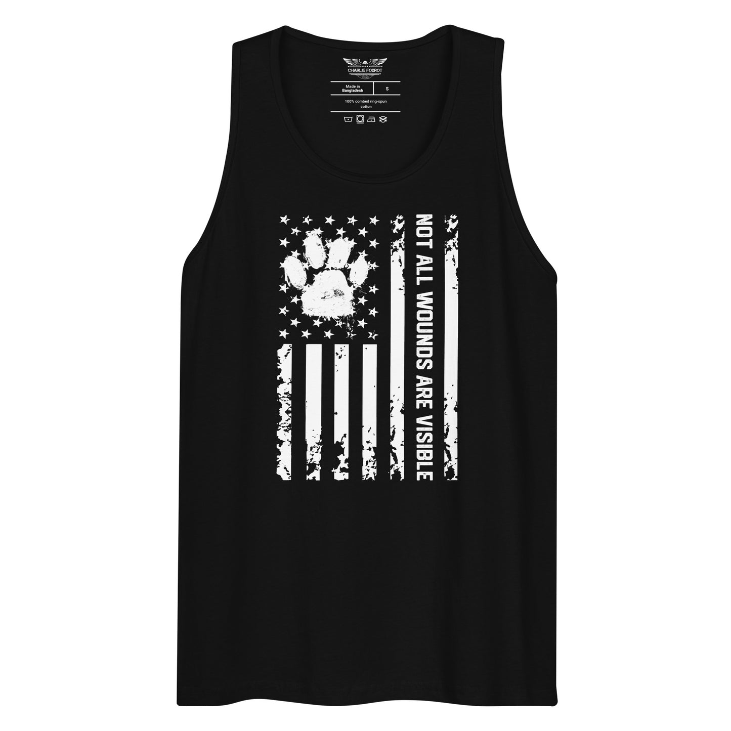 Not All Wounds Are Visible Service Dog Paw Unisex Tank Top