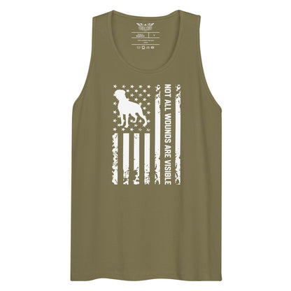 Not All Wounds Are Visible Service Dog Boxer Unisex Tank Top