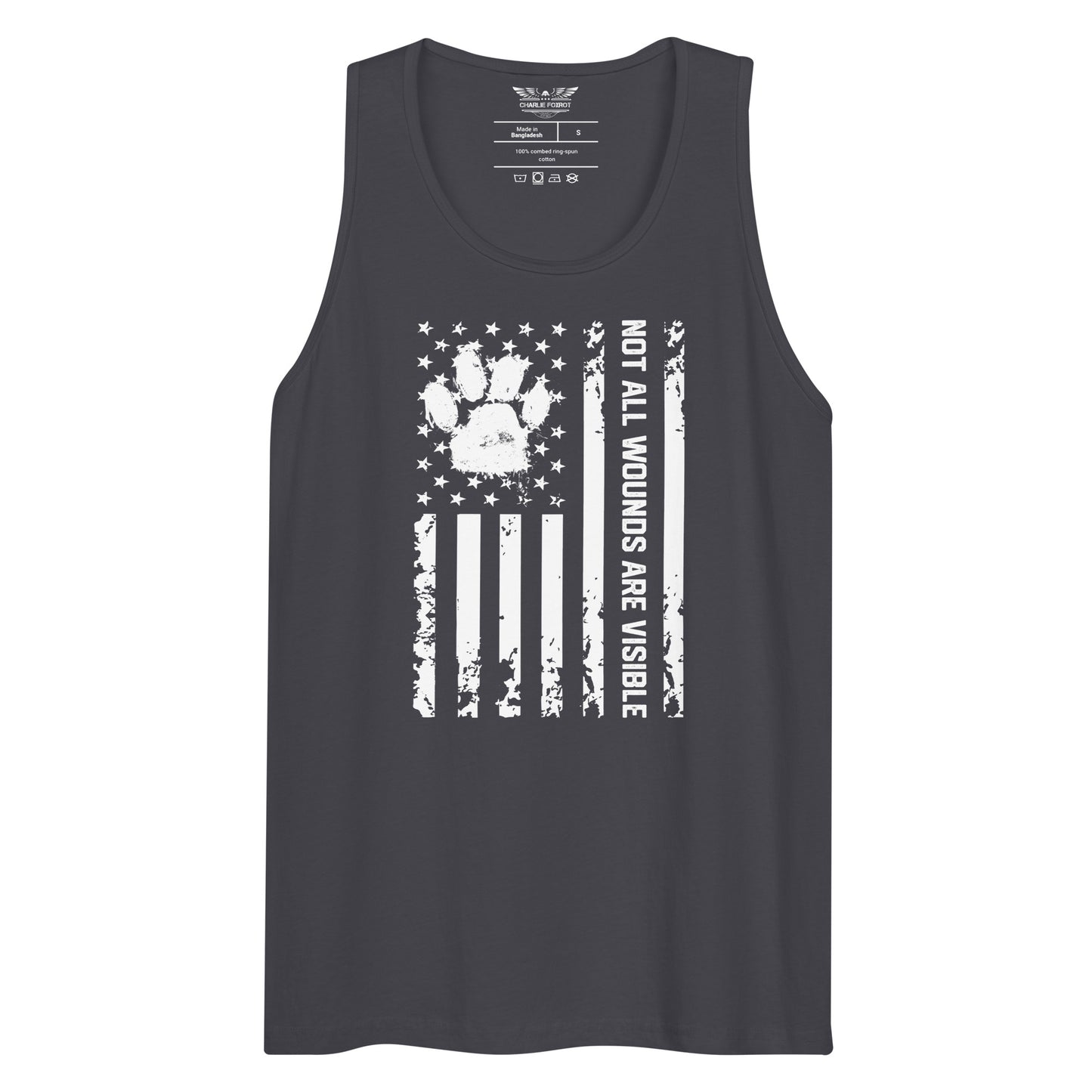 Not All Wounds Are Visible Service Dog Paw Unisex Tank Top