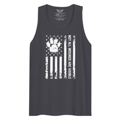 Not All Wounds Are Visible Service Dog Paw Unisex Tank Top