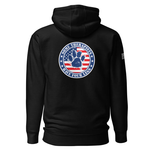 Some Therapists Have Four Legs Service Dog Pay Flag Unisex Hoodie