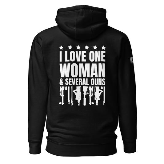 I Love One Woman And Several Guns Unisex Hoodie