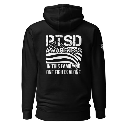 PTSD Awareness In This Family No One Fights Alone Unisex Hoodie