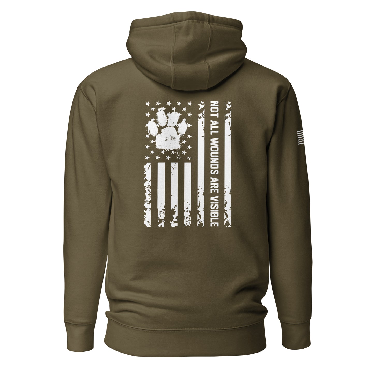 Not All Wounds Are Visible Service Dog Paw Unisex Hoodie