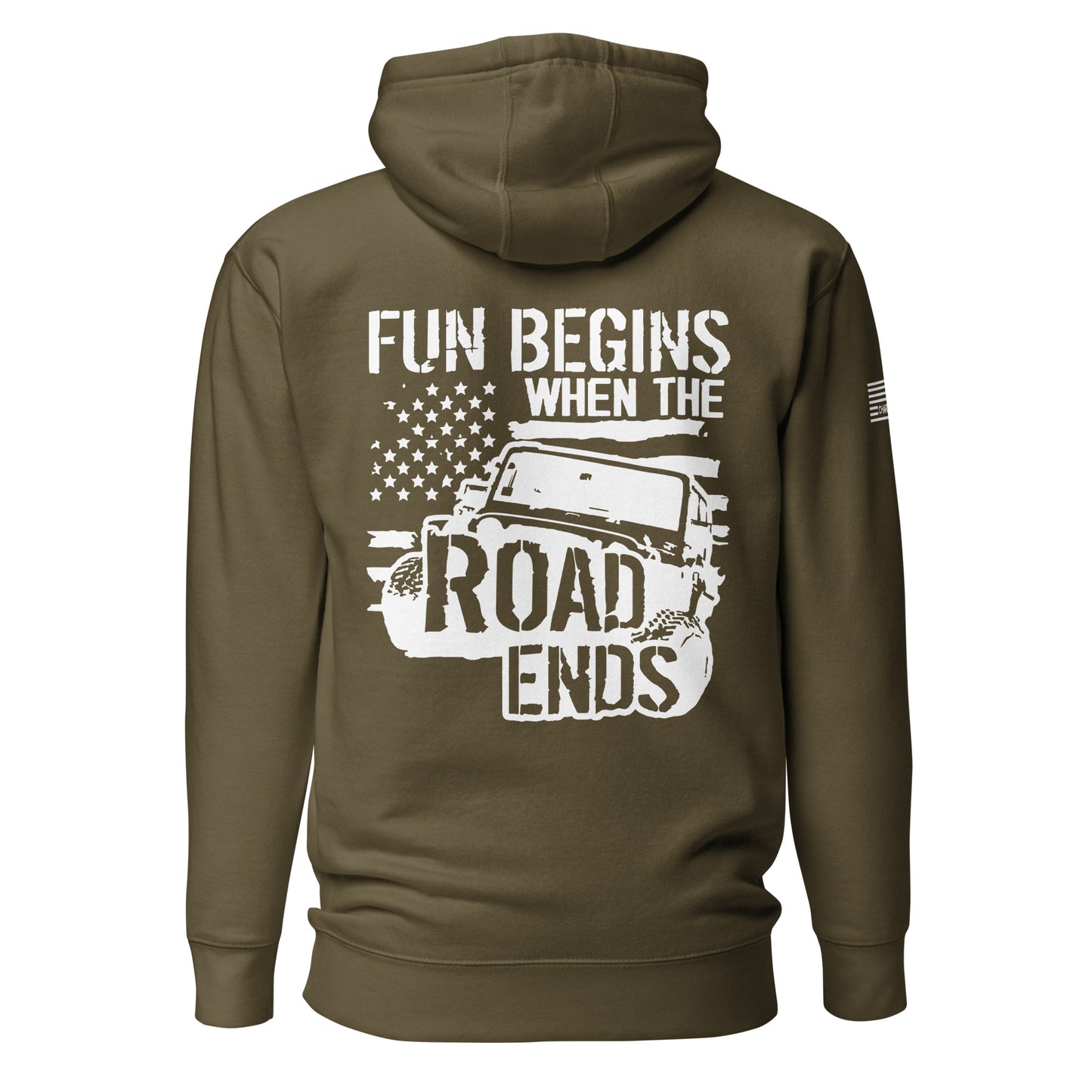 Fun Begins Where The Road Ends Unisex Hoodie