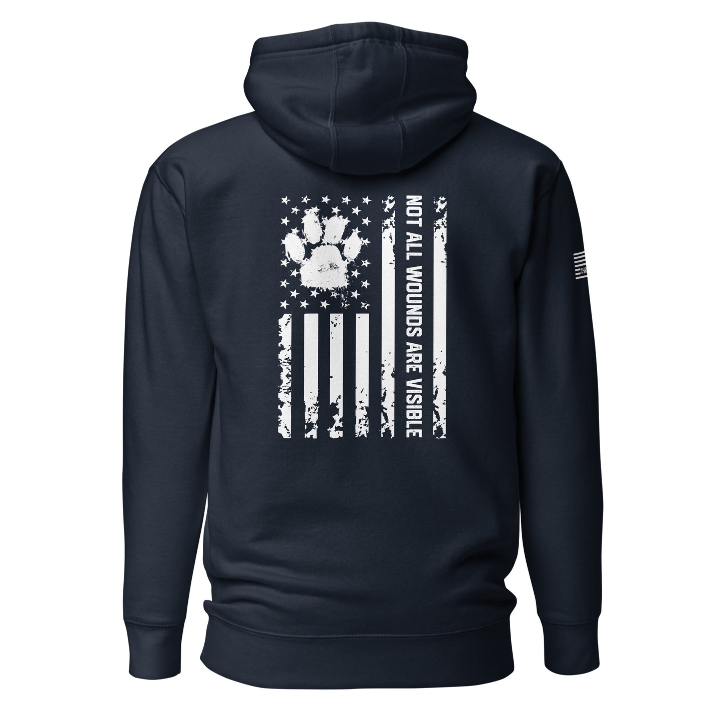 Not All Wounds Are Visible Service Dog Paw Unisex Hoodie
