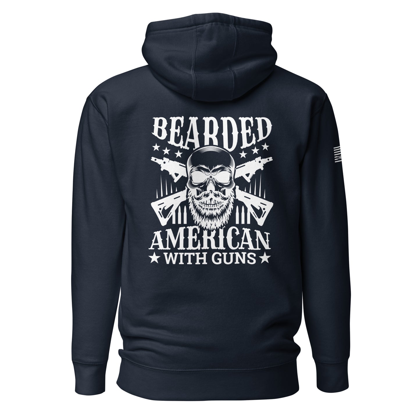 Bearded American With Guns Unisex Hoodie