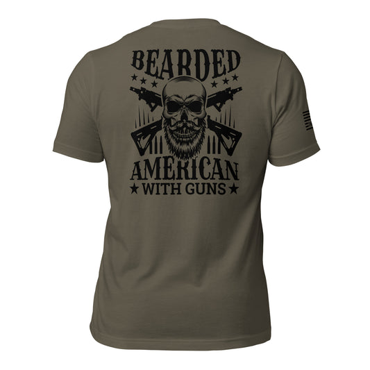 Bearded American With Guns Unisex T-shirt