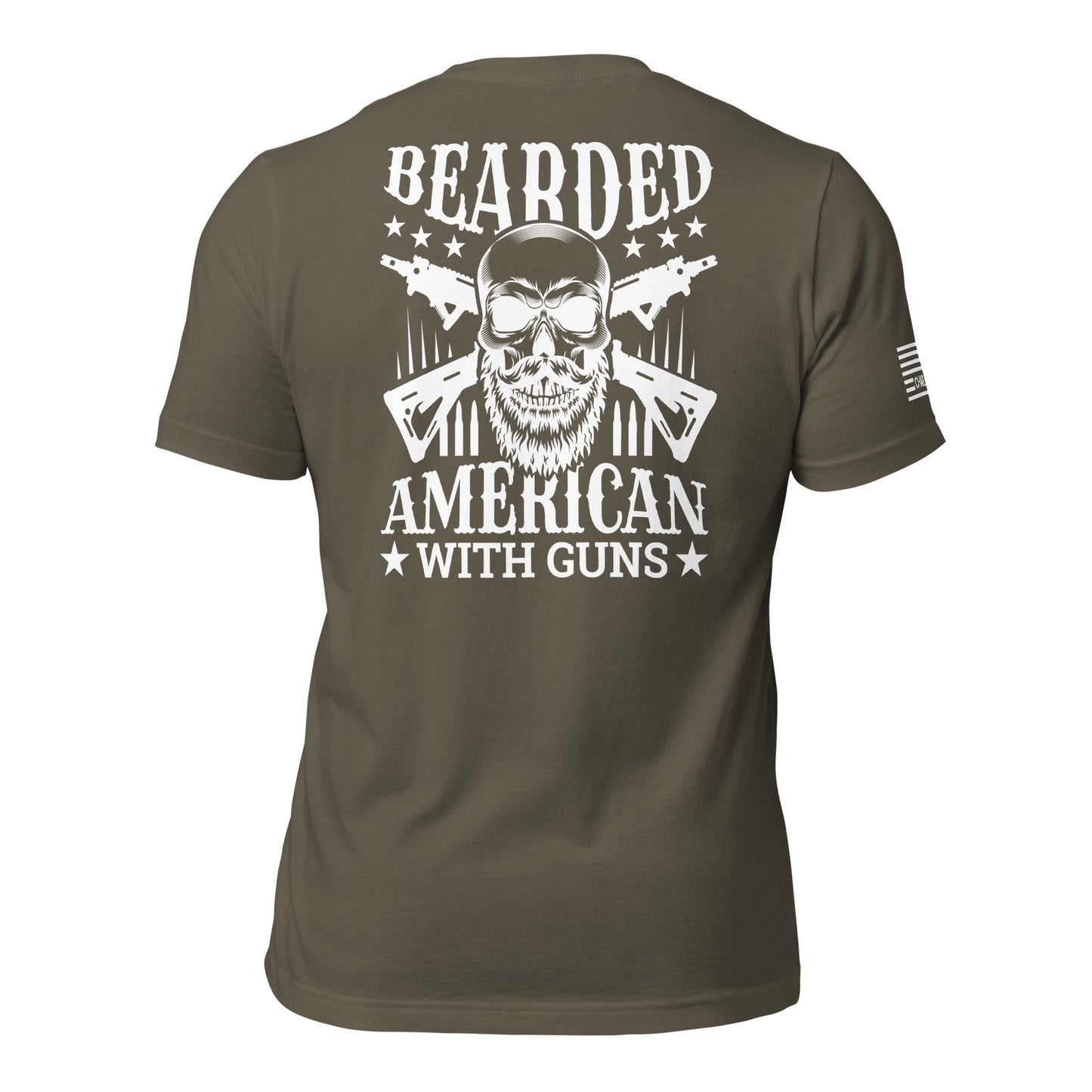 Bearded American With Guns Unisex T-shirt