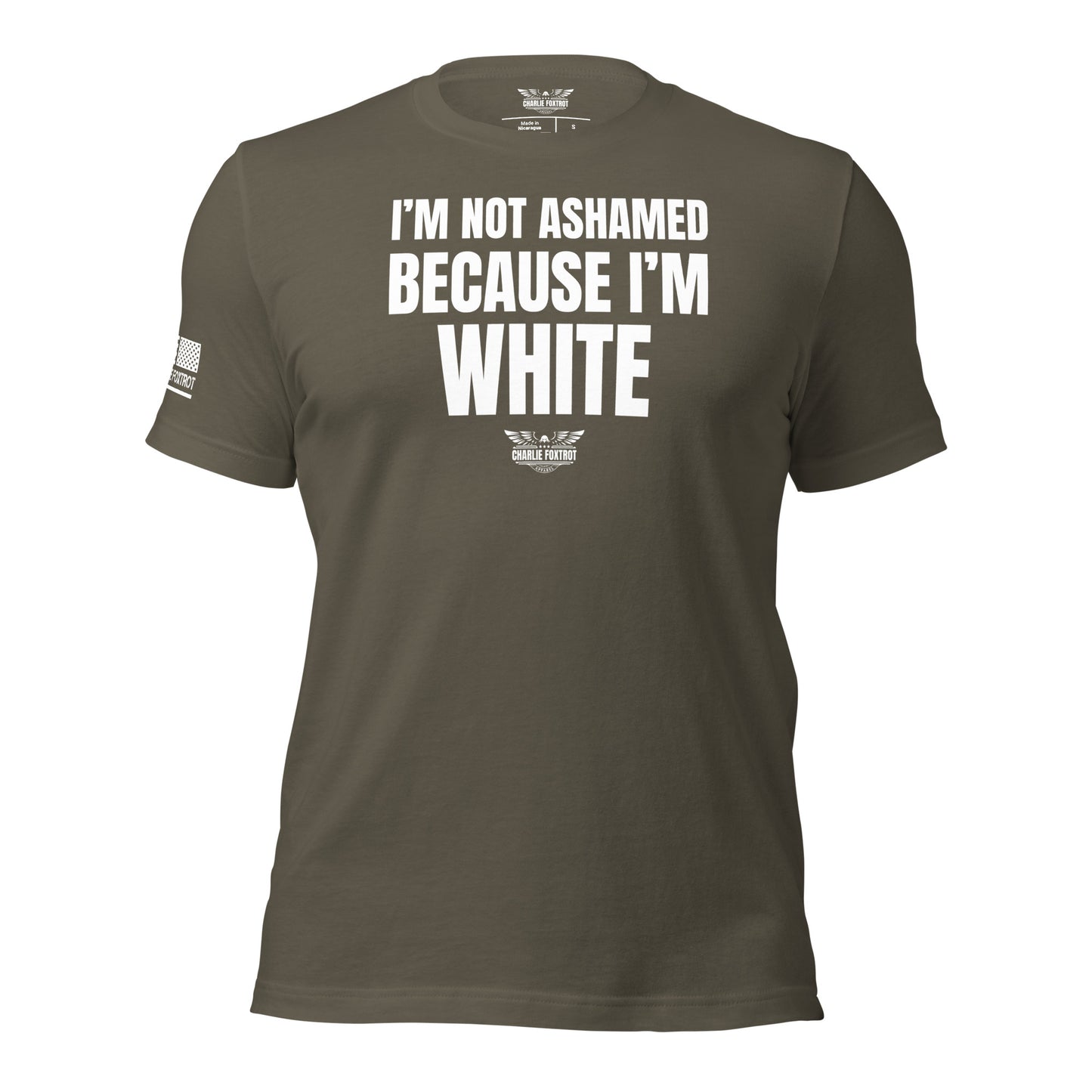 I'm Not Ashamed Because I'm White Unisex T-shirt