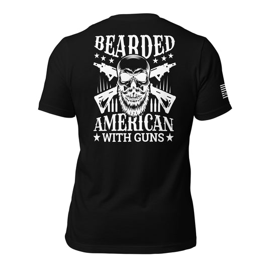 Bearded American With Guns Unisex T-shirt