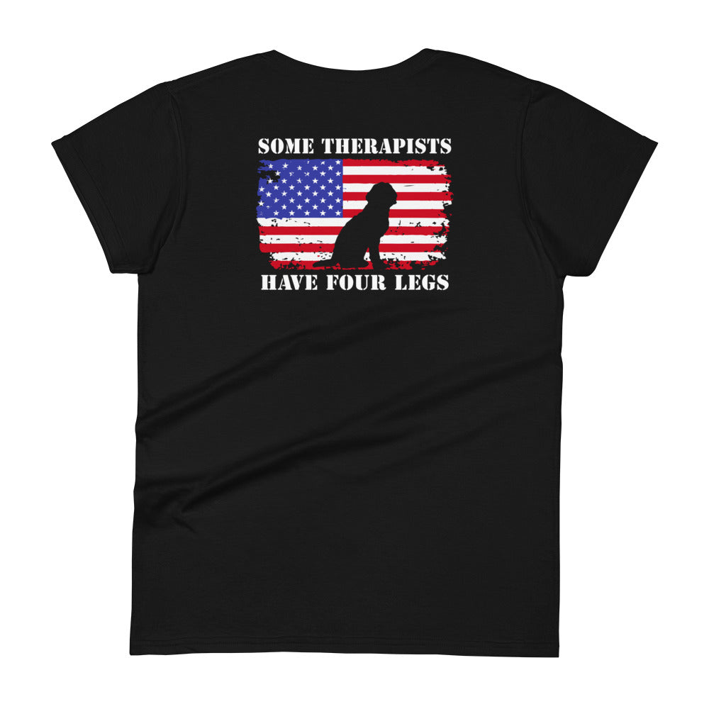 Some Therapists Have Four Legs Service Dog Doodle Women's T-shirt