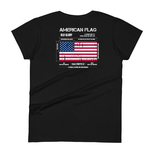 USA Flag Anatomy Women's T-shirt