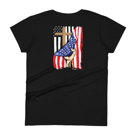 Faith And Freedom Flag Women's T-shirt
