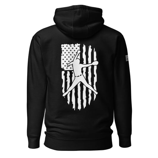 Softball Flag Unisex Hoodie