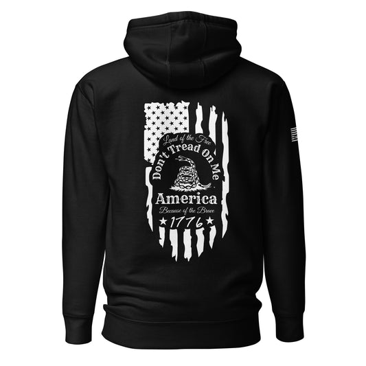 Don't Tread On Me Tattered Unisex Hoodie