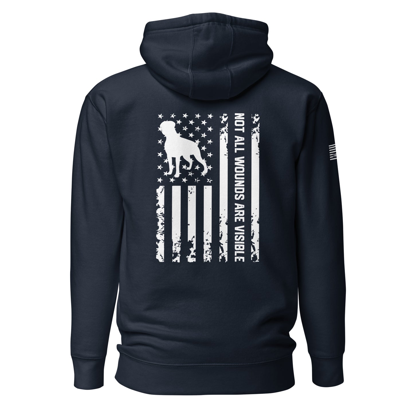 Not All Wounds Are Visible Service Dog Boxer Unisex Hoodie